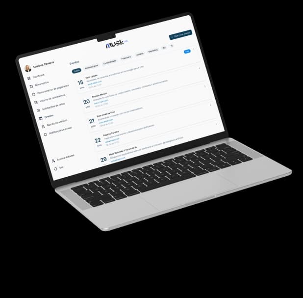 Painel da intranet Musk